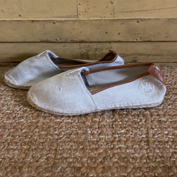 MICHAEL KORS ESPADRILLE FLATS BOHO CANVAS SLIP ON FLATS SLIDES 9 M - Picture 15 of 16
